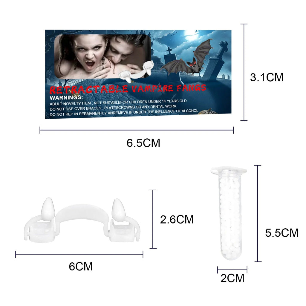 Décoration de dents d'Halloween Prothèses dentaires de vampire