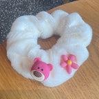 Cute Strawberry Rose Red Bear Scrunchies-  5pcsBeautiful Girls Gift