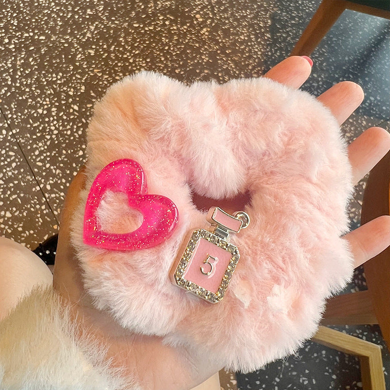 Pink Fuzzy-4pcs Scrunchies