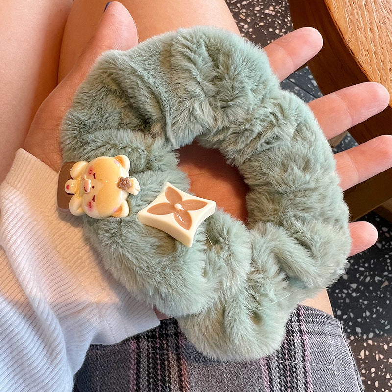 Cute Bear Furry Hair Tie