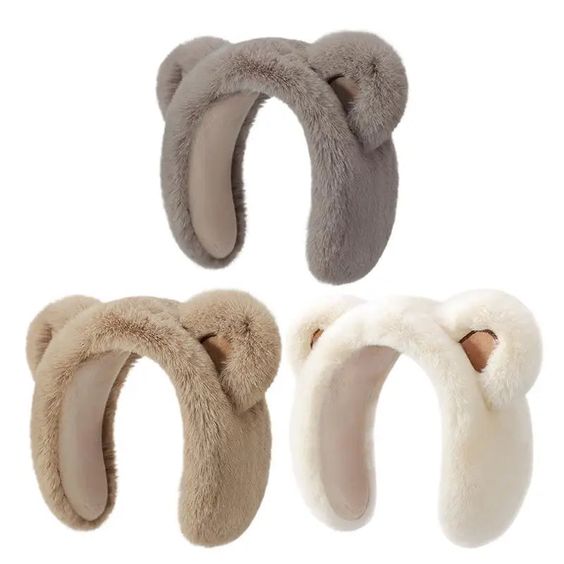 Bear Earmuffs Cartoon Little Bear Warm Earmuffs for Girls Winter