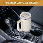 1200ml Stainless Steel Insulated Straw Water Bottle Thermal Coffee Car