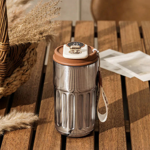 Smart Thermos Bottle with LED Temperature Display – 316 Stainless