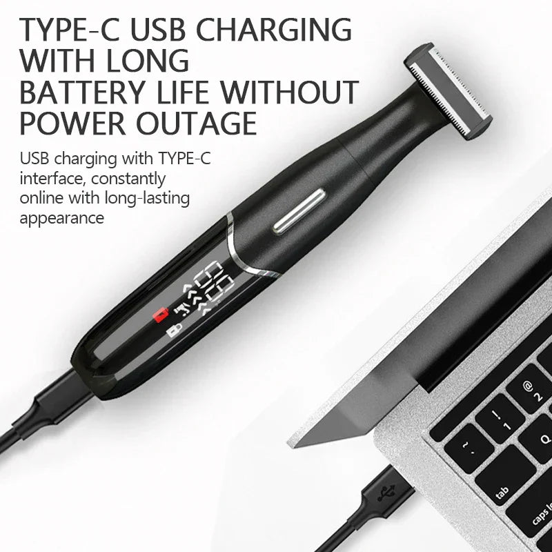 Precision Body And Intimate Area Shaver USB C Rechargeable Wet & Dry Black-3