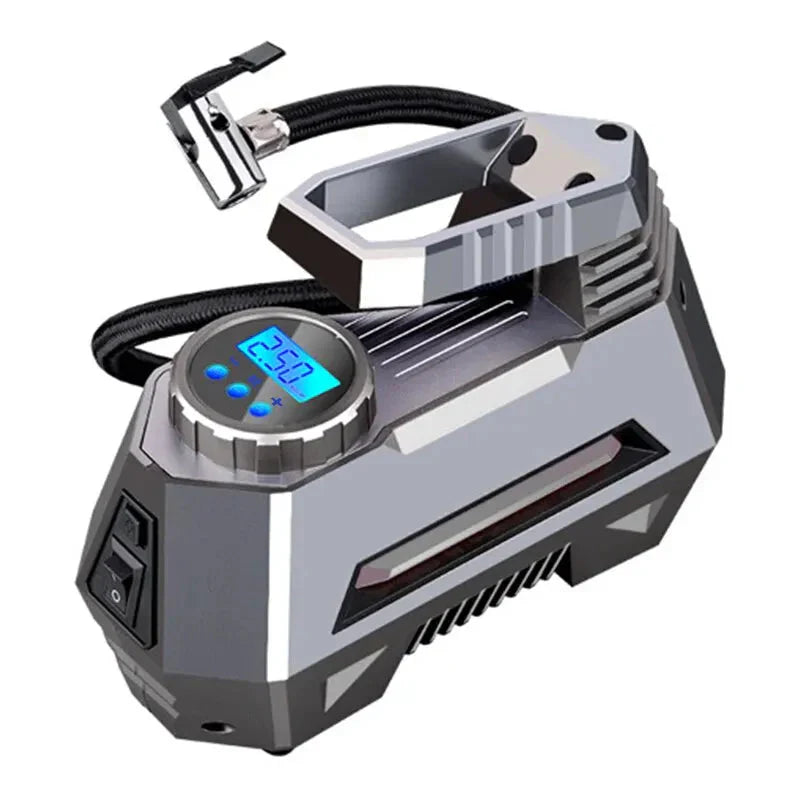 Digital Portable Air Compressor Pump Tire Inflator Grey-0