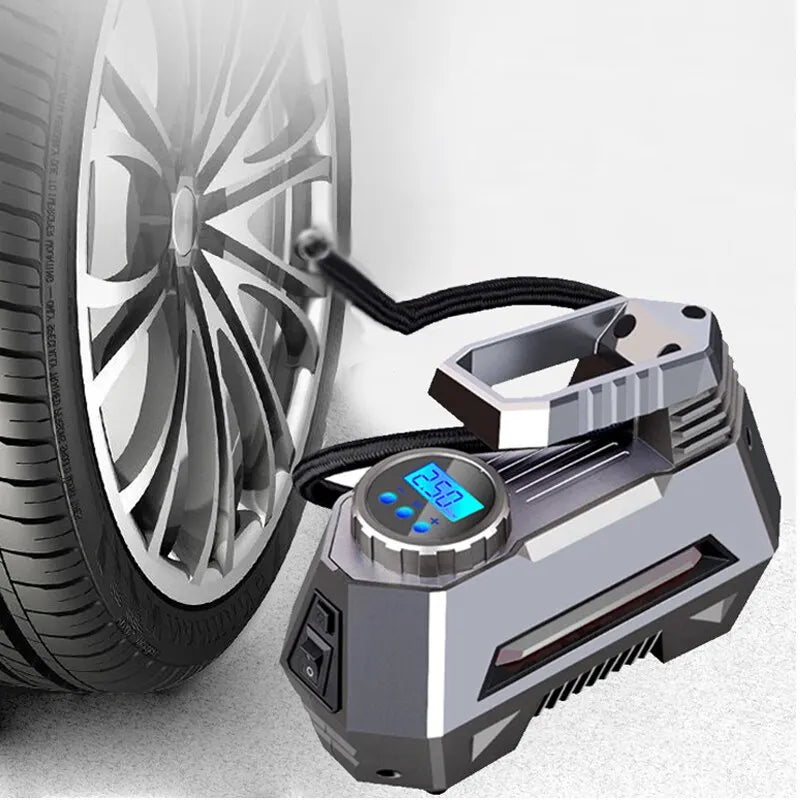 Digital Portable Air Compressor Pump Tire Inflator Grey-1
