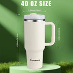 1200ml Stainless Steel Insulated Straw Water Bottle Thermal Coffee Car