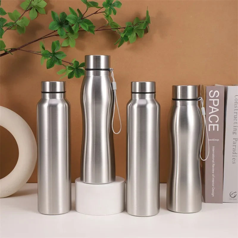 High Quality 1000ml Stainless Steel Sport Water Bottle Single-layer