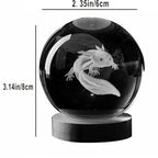 3D Colorful Axolotl laser Crystal Ball night light-3