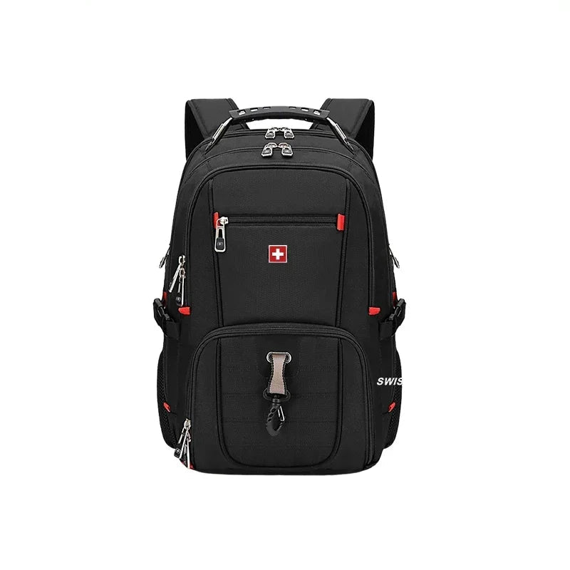 Waterproof Backpack with USB Charging PortRucksack Black-0