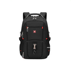 Waterproof Backpack with USB Charging PortRucksack Black-0