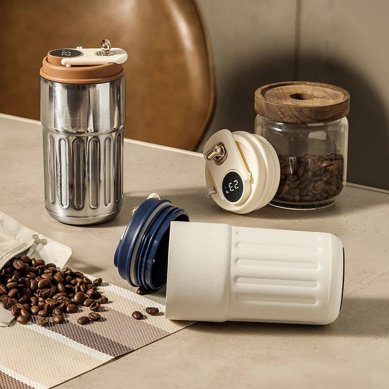 Smart Thermos Bottle with LED Temperature Display – 316 Stainless