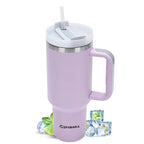 1200ml Stainless Steel Insulated Straw Water Bottle Thermal Coffee Car