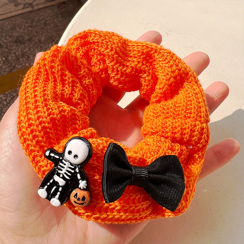 Pumpkin Color Cute Ghost Hair Tie