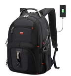 Swiss-Style Waterproof Laptop Backpack with USB Charge Port