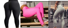 Lot de 3 - Leggings froncés, collants gainants, pantalons de yoga 