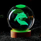 3D Colorful Axolotl laser Crystal Ball night light-2