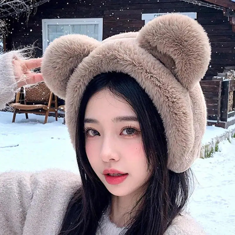 Bear Earmuffs Cartoon Little Bear Warm Earmuffs for Girls Winter