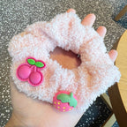 Fruit Color Hair Scrunchies -4pcs Set