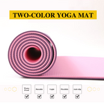 6mm Thick Double Color Anti-Slip TPE Yoga Mat