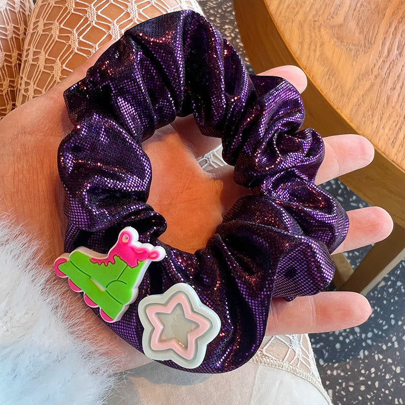 Purple Shiny Hair Tie