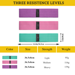 Three Levels Anti-Slip Booty Resistance Bands Set