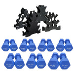 Neoprene Dumbbells Pairs & Sets With Rack