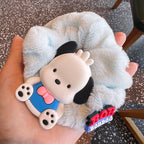 Fresh Blue Puppy Plush Hair Tie