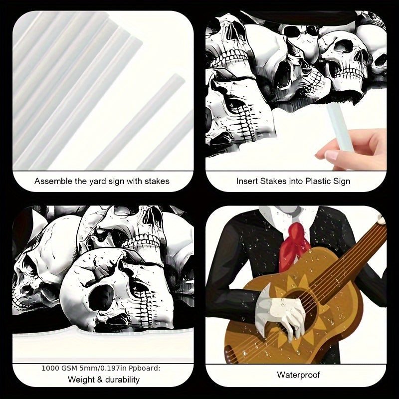 Halloween Skeleton Couple Yard Decor (2PCS)-3