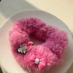 Cute Princess Pink Plush Hair Tie