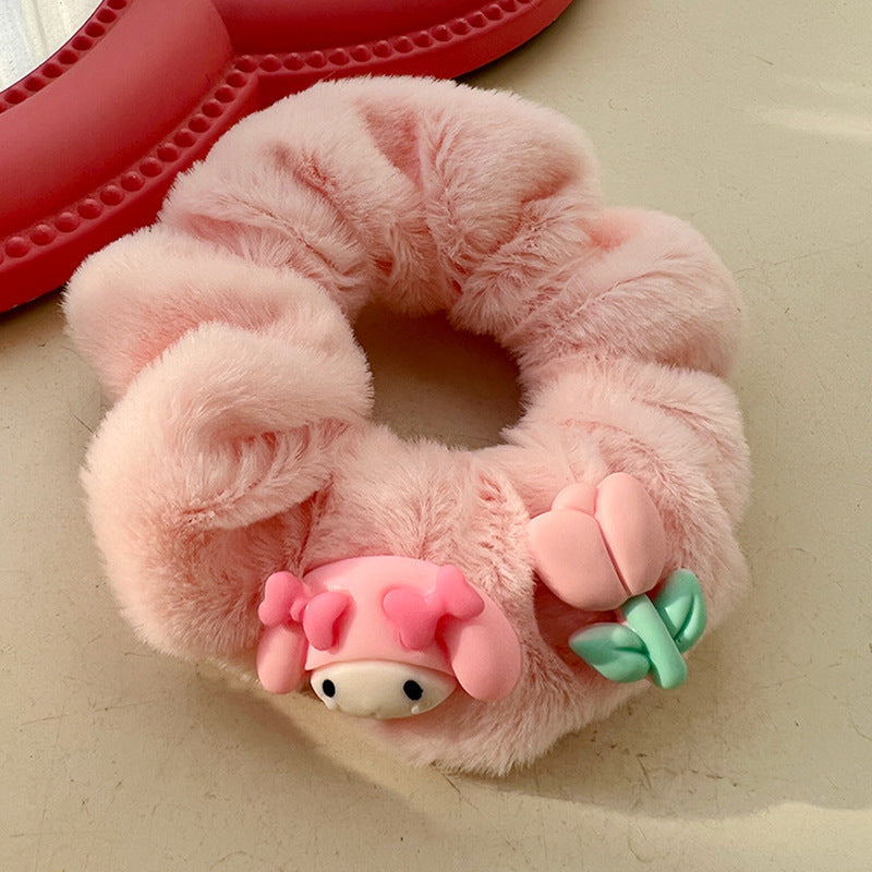 Cute Animal Pink Hair Tie-5pcs Set