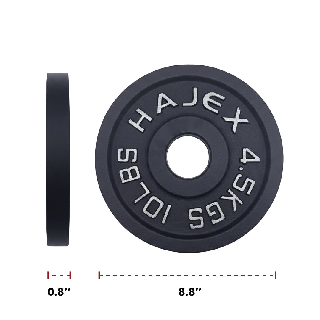 Cast Iron Weight Plates - Standard, Olympic in LBs, KGs