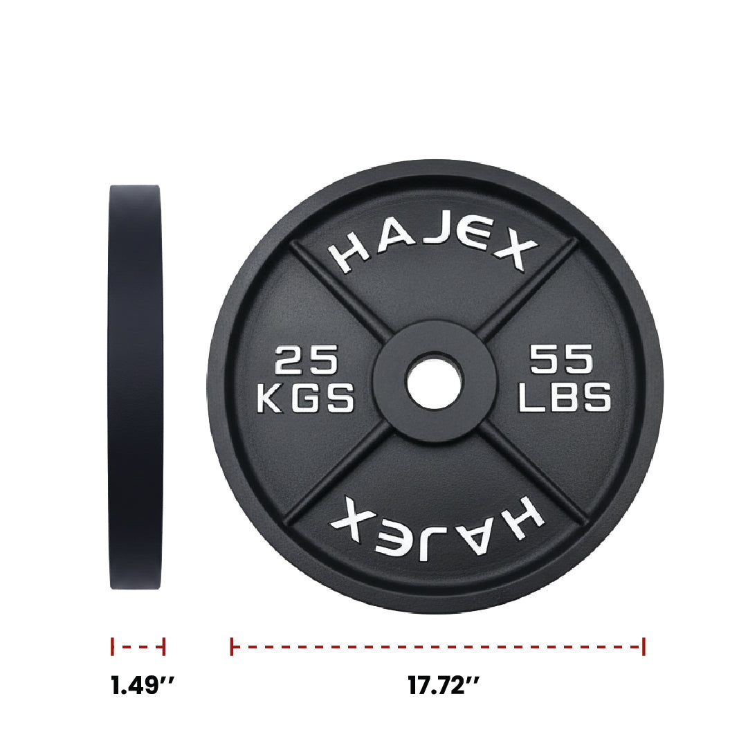 Cast Iron Weight Plates - Standard, Olympic in LBs, KGs