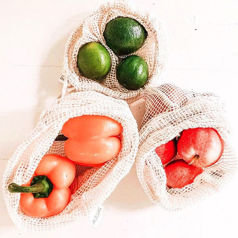 Reusable Organic Cotton Mesh Produce Bag - Zero Waste Plastic Free