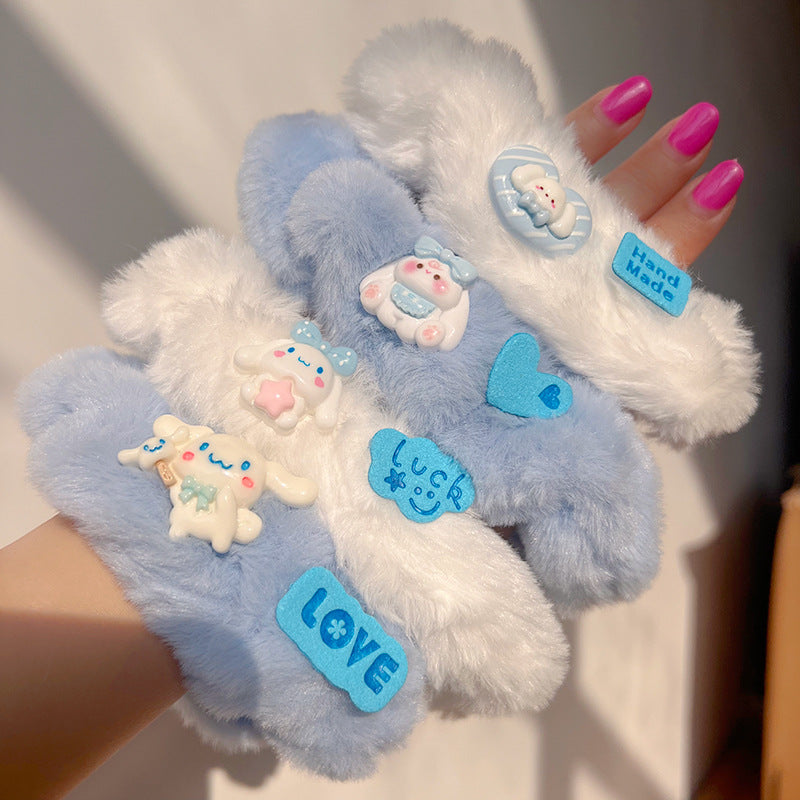 Cute Big-Eared Dog Plush Hair Tie