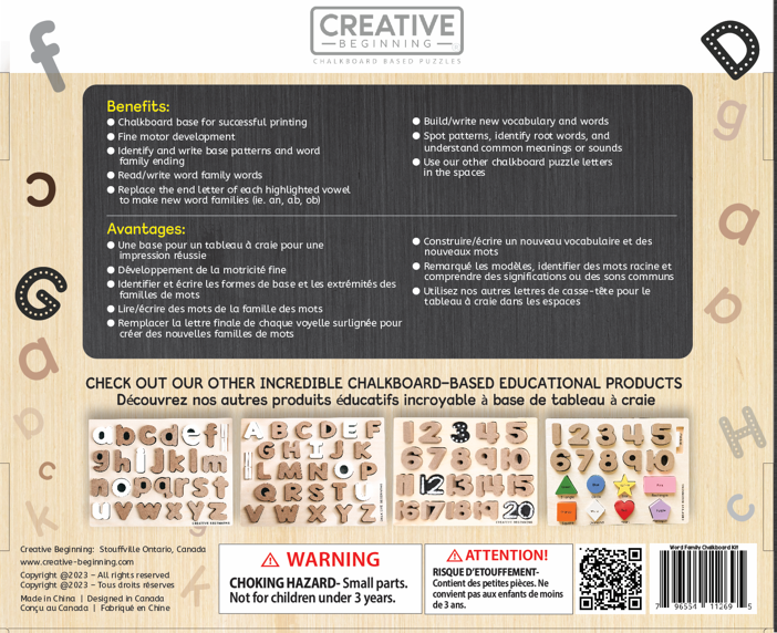 Word Family Chalkboard Kit