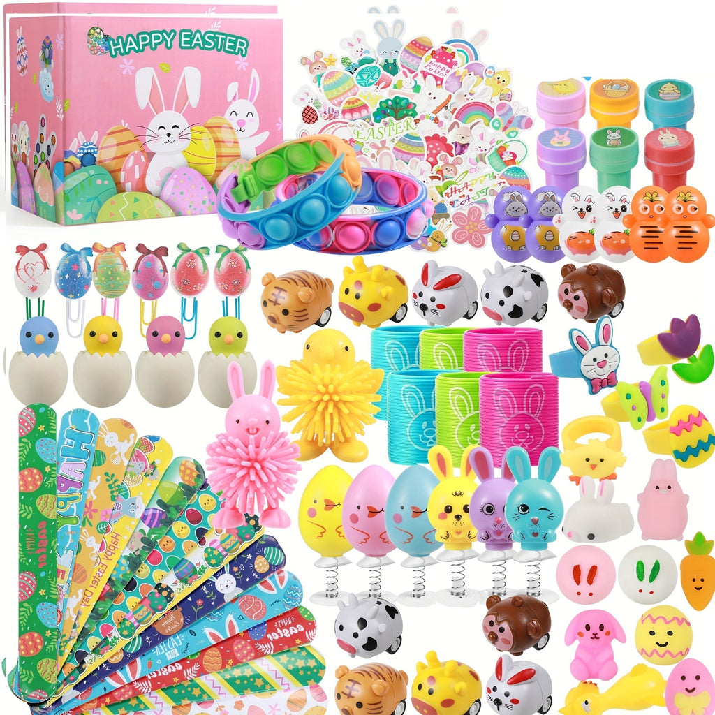 120pcs Easter Basket Filler Set with Colorful Eggs-0