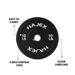 HAJEX Olympic Bumper Weight Plates - 10, 15, 25, 35, 45, 55 LB