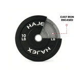 HAJEX Olympic Bumper Weight Plates - 10, 15, 25, 35, 45, 55 LB