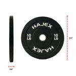 HAJEX Olympic Bumper Weight Plates - 10, 15, 25, 35, 45, 55 LB