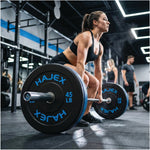 HAJEX Olympic Bumper Weight Plates - 10, 15, 25, 35, 45, 55 LB