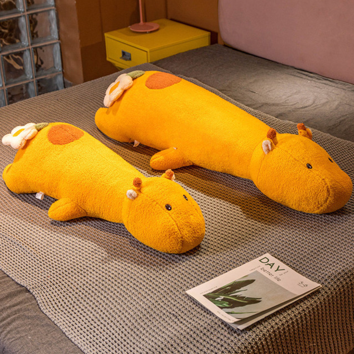 Coussin décoratif en peluche animal mignon