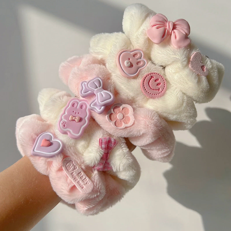 Blushing Blooms Scrunchies-5pcs Set