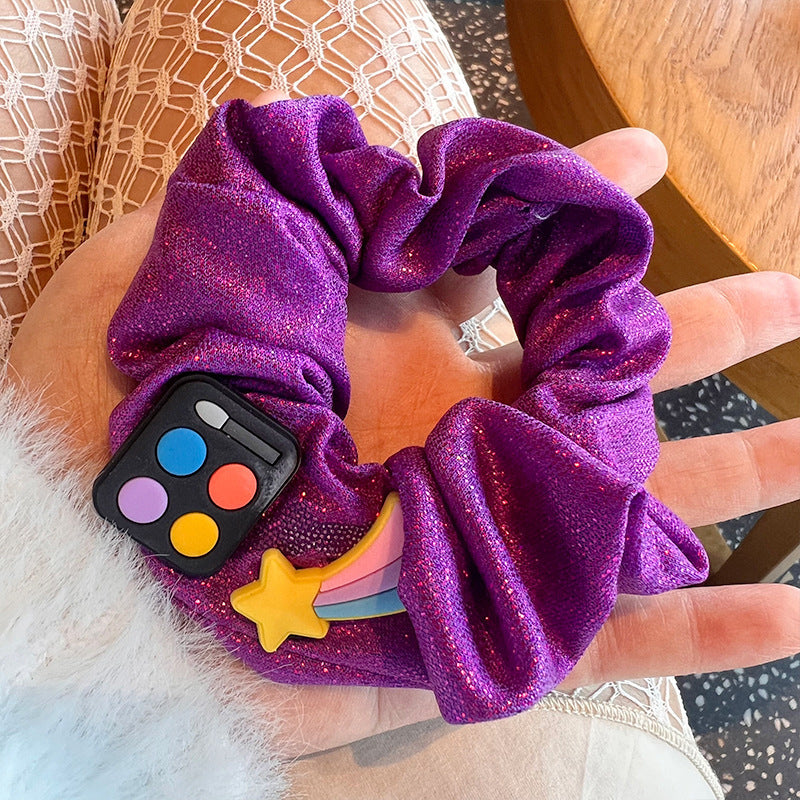 Purple Shiny Hair Tie