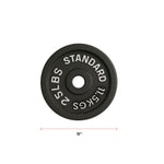 Cast Iron Weight Plates - Standard, Olympic in LBs, KGs