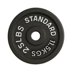 Cast Iron Weight Plates - Standard, Olympic in LBs, KGs