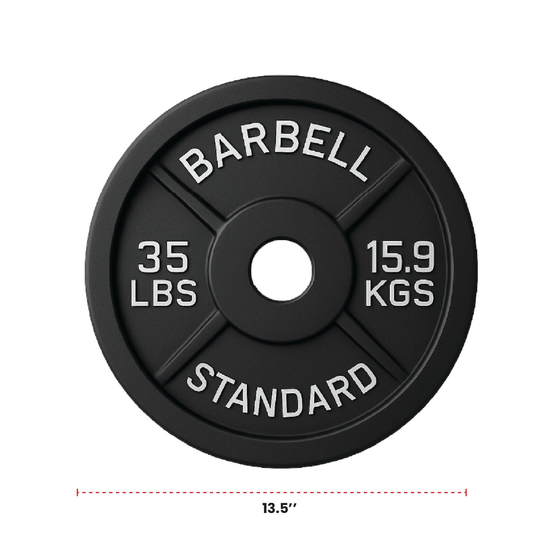 Cast Iron Weight Plates - Standard, Olympic in LBs, KGs