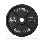 Cast Iron Weight Plates - Standard, Olympic in LBs, KGs