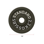 Cast Iron Weight Plates - Standard, Olympic in LBs, KGs