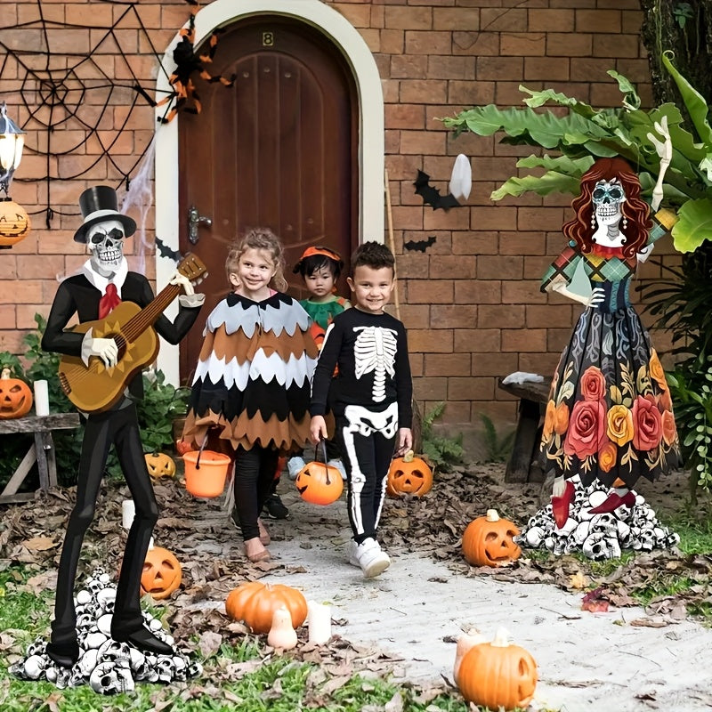 Halloween Skeleton Couple Yard Decor (2PCS)-2